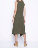 Load image into Gallery viewer, Hi-Low Mid-Length Dress With Drawstring Waist