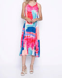Load image into Gallery viewer, Long-Length Abstract Print Dress