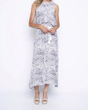 Load image into Gallery viewer, Long Dress With Belt Embellishment