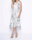 Load image into Gallery viewer, Sleeveless Printed Clipped Jacquard Dress