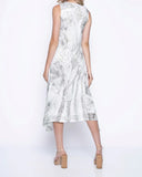 Load image into Gallery viewer, Sleeveless Printed Clipped Jacquard Dress